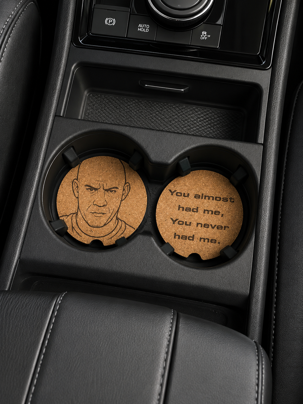 Fast & Furious Inspired Cork Car Coasters | Laser Engraved Car Cup Holder Accessories | JDM Car Gift