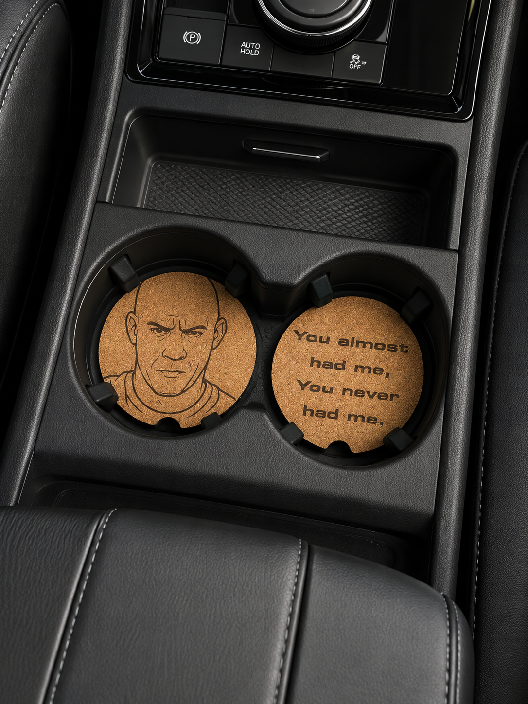Fast & Furious Inspired Cork Car Coasters | Laser Engraved Car Cup Holder Accessories | JDM Car Gift