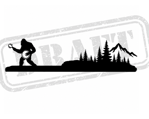 Banjo Bigfoot Vinyl Decal